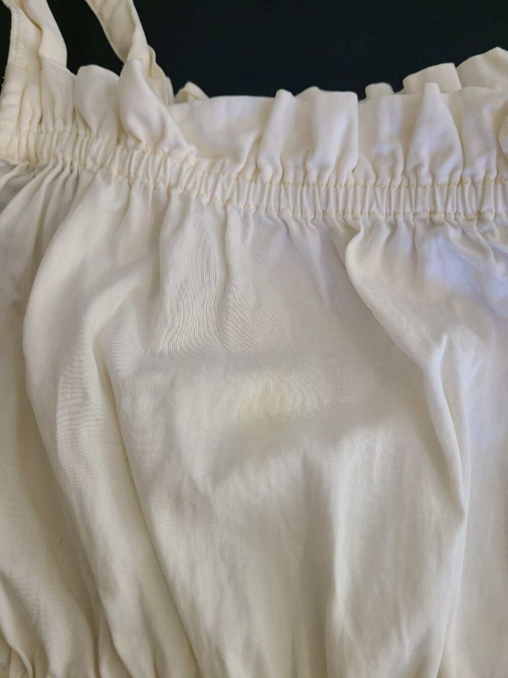 KAREN MILLEN Cotton Tiered Strappy Maxi Dress Cream Cotton Size US 2 - Picture 5 of 8